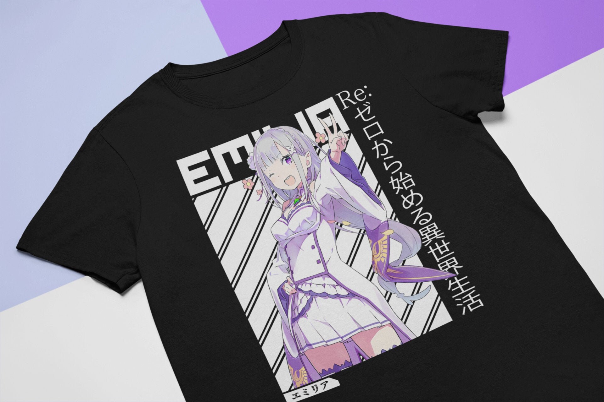 Emilia Streetwear Shirt Re Zero Shirt Re Zero T Shirt Rem Etsy