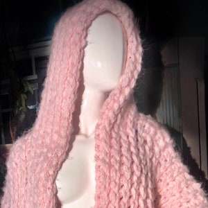 Grande fluffy hooded cardigan best sale