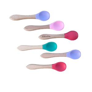 Personalized Silicon Baby Spoon, Baby Spoon, Personalized Gift, Baby Shower, Baby Birthday