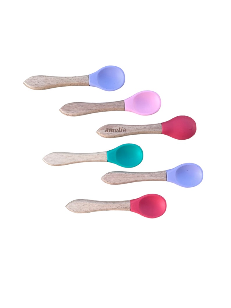 Personalized Silicon Baby Spoon, Baby Spoon, Personalized Gift, Baby