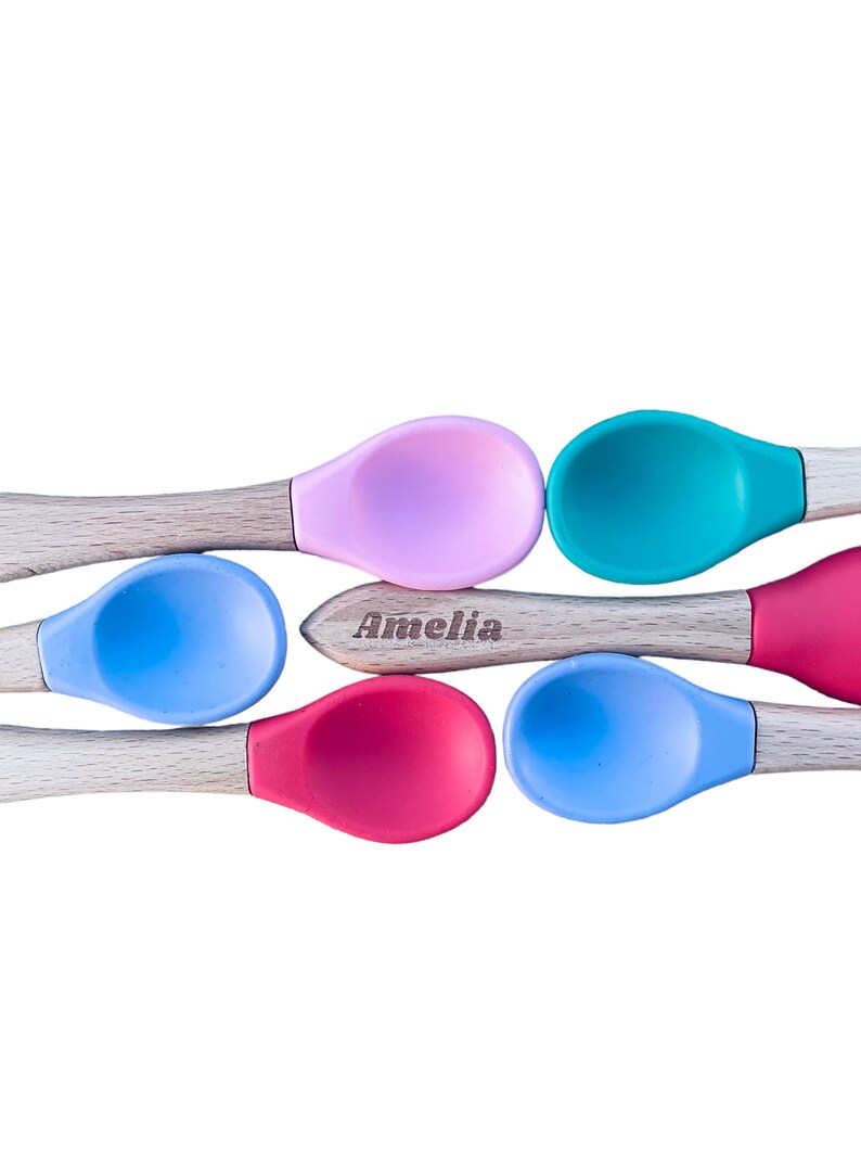 Personalized Silicon Baby Spoon, Baby Spoon, Personalized Gift, Baby