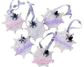 Spiderweb Name Tag, Halloween Name Tag, Halloween Boo Basket