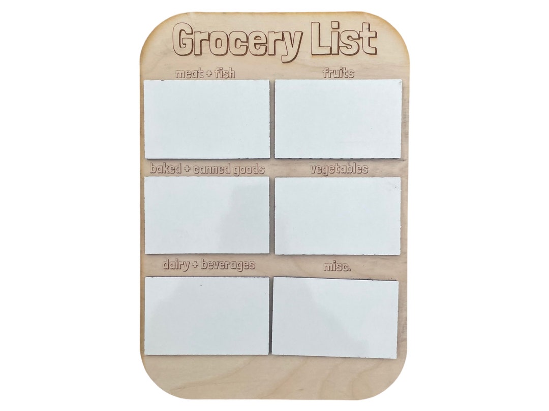 Grocery List Dryerase Board Etsy
