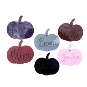 Pumpkin Name Tag, Name Plate, Name Place Card, Thanksgiving name plate