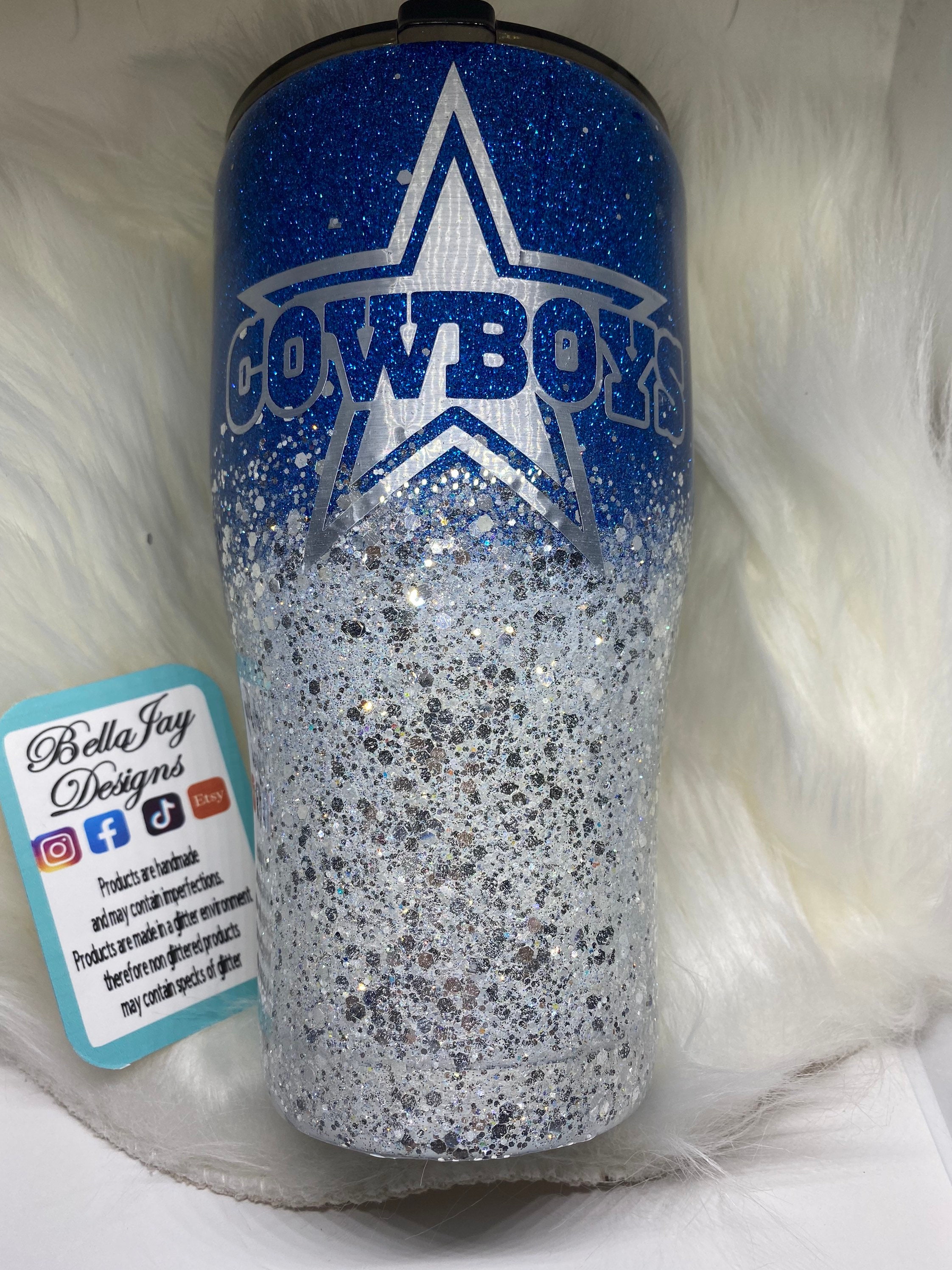 Glitter Marble Dallas Cowboys Stainless Steel Tumbler · Krave