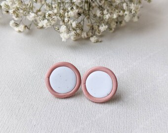 OUTLINE large polymer clay studs with stainless steel earring posts