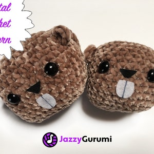 Crochet Pattern: Beaver Cubee Amigurumi