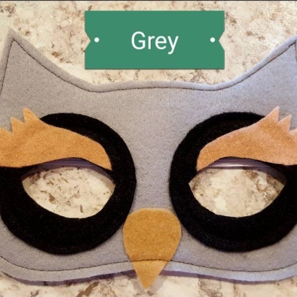 Masque facial pour enfants Observant Owl Felt - Fêtes d’anniversaire - Habillage - Faire semblant de jouer