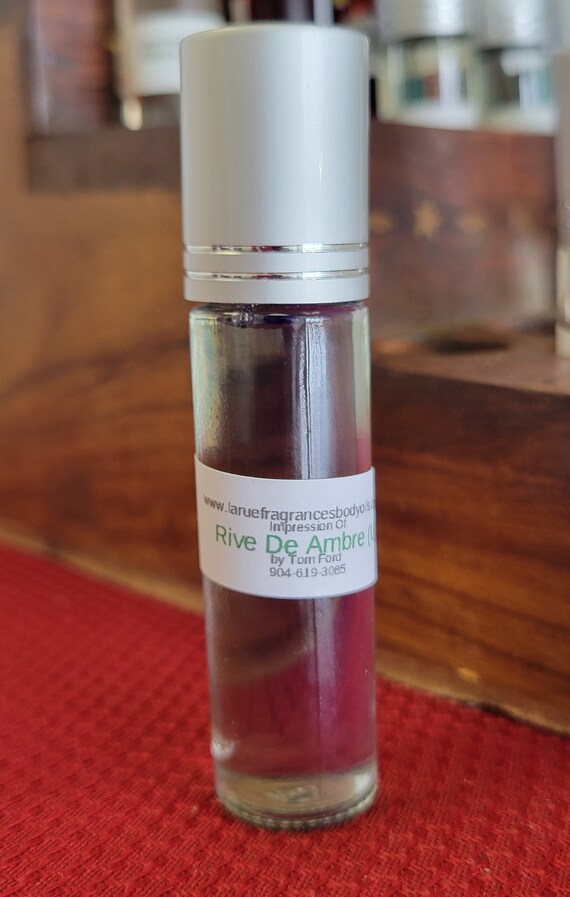 Compare aroma to Rive de Ambre Tom Ford men women 1 3oz roll on unisex fragrance cologne perfume body oil. Alcohol Free