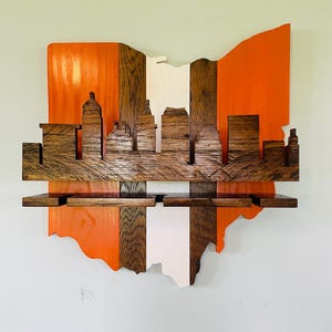 Cleveland Browns Wine Bottle Shelf