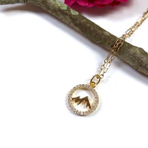 Dainty Gold Mountain Necklace, Mountain Necklace, Gold Layering Necklace, Minimalist Necklace , Mountain Jewelry, Minimalist Jewelry