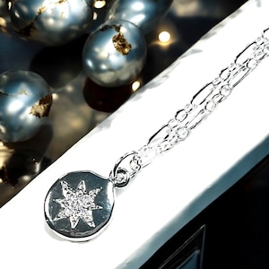 Dainty Silver North Star Necklace• North Star Necklace• Polaris Star Necklace• Starburst Necklace• Celestial Jewelry •Sterling Silver Chain