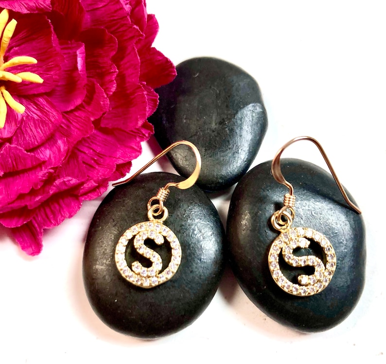 Letter S Earrings,Letter Earrings Gold Initial S Earrings Initial S Earrings Personalized Jewelry,Initial Jewelry Minimalist Earrings