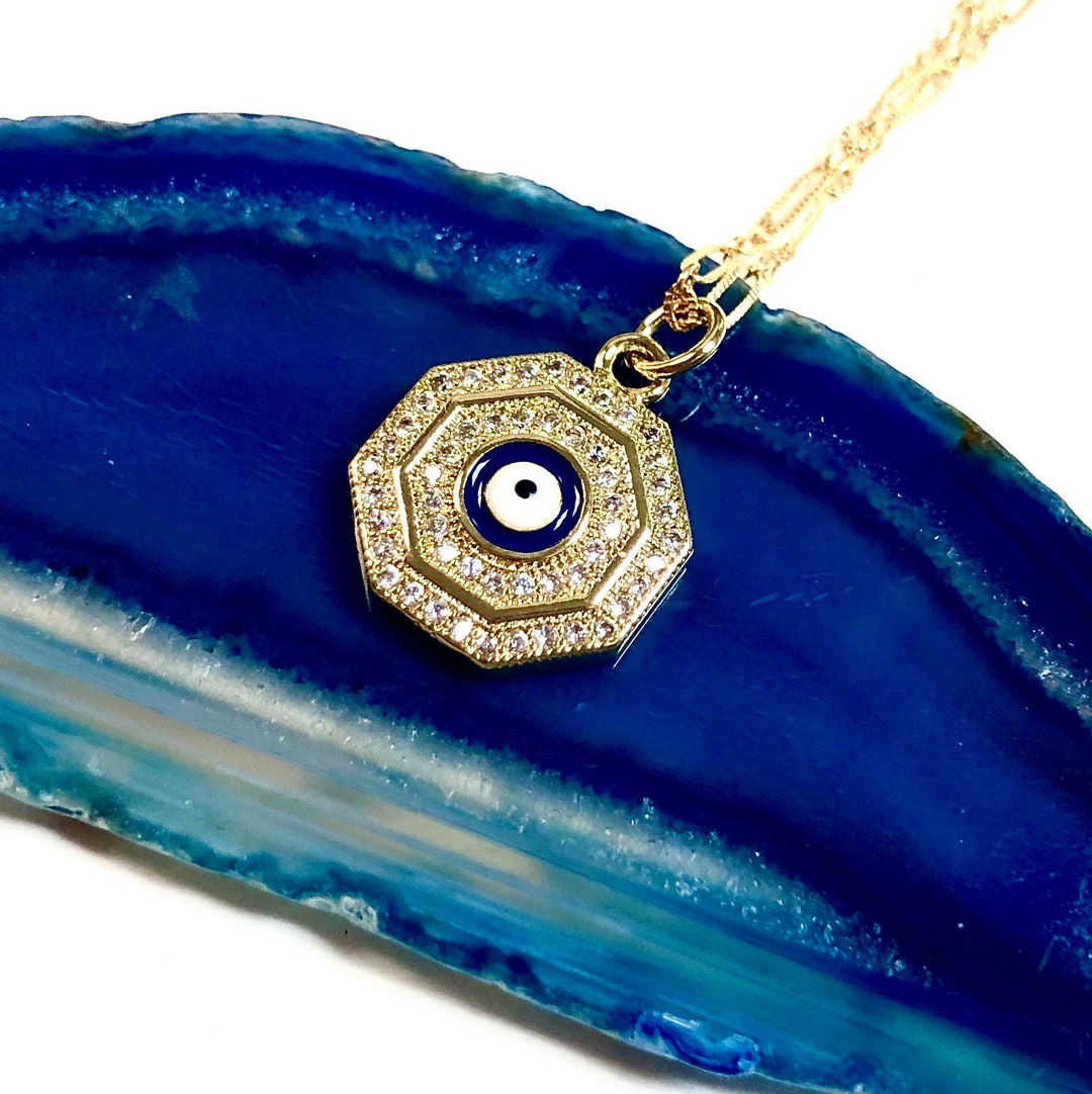 Gold Evil Eye Necklace, Evil Eye Necklace, Evil Eye Jewelry, Evil Eye