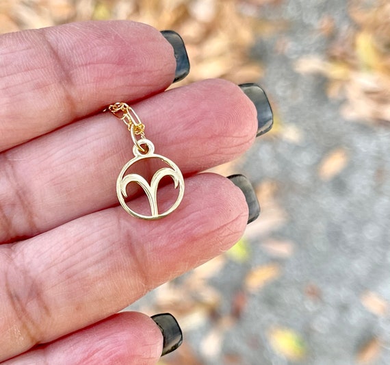 Gold Aries Zodiac Necklace Aries 