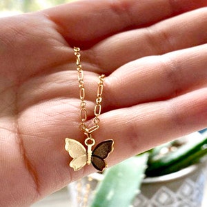 Dainty Gold Butterfly Necklace,Small Butterfly Necklace, Gold Layering Necklace, Minimalist Necklace, Minimalist Jewelry, Summer Jewelry image 4