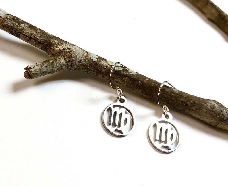 Zodiac Jewelry Dainty Aries Earrings Aries Earrings Minimalist Earrings Zodiac Earrings Silver Aries Zodiac Earrings