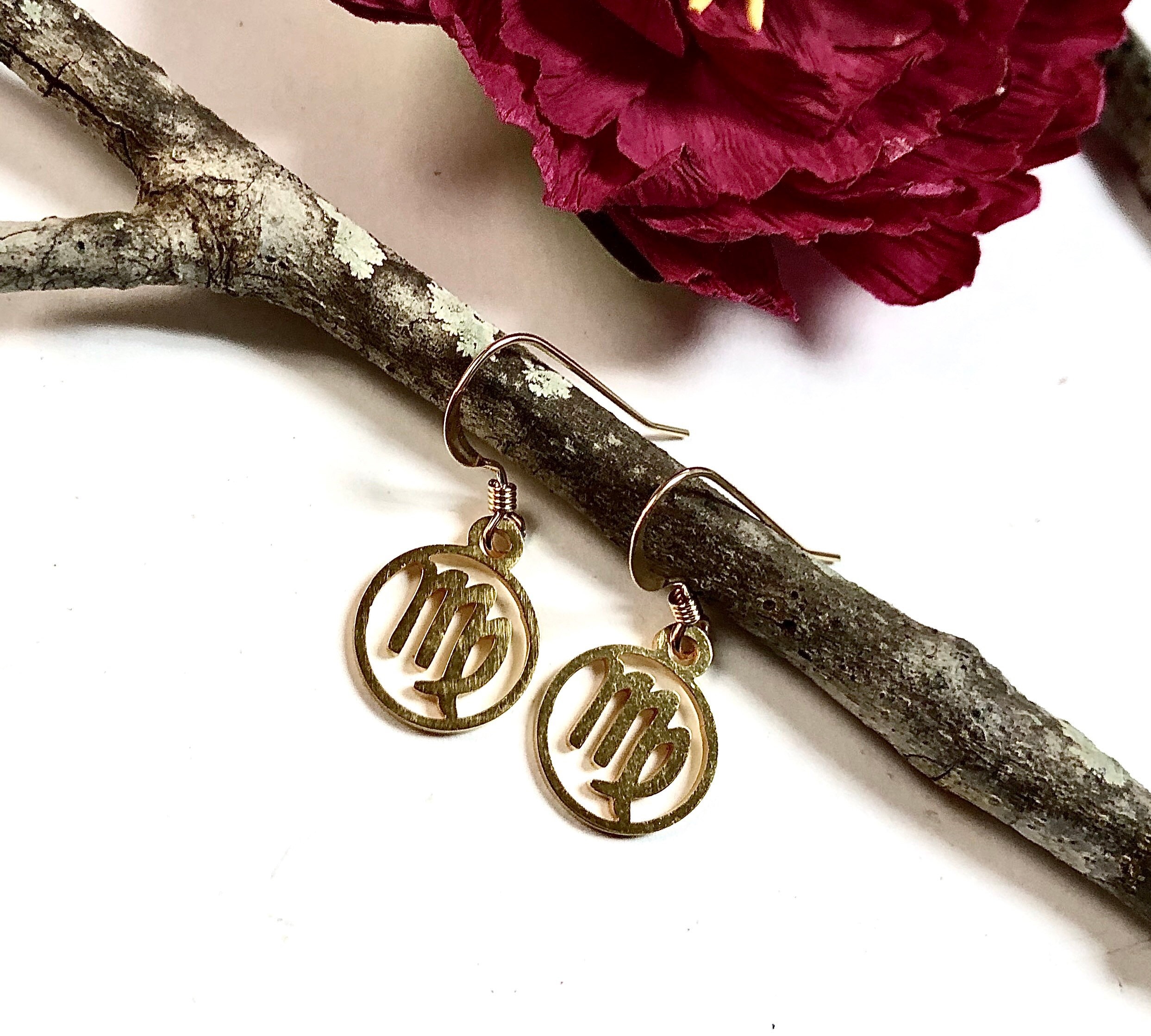 Gold Cancer Zodiac Earrings Cancer Earrings Cancer Jewelry Etsy