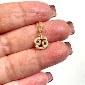 Tiny Gold Cancer Zodiac Necklace, Cancer Necklace, Zodiac Necklace, Gold Layering Necklace, Minimalist Necklace , Zodiac Jewelry