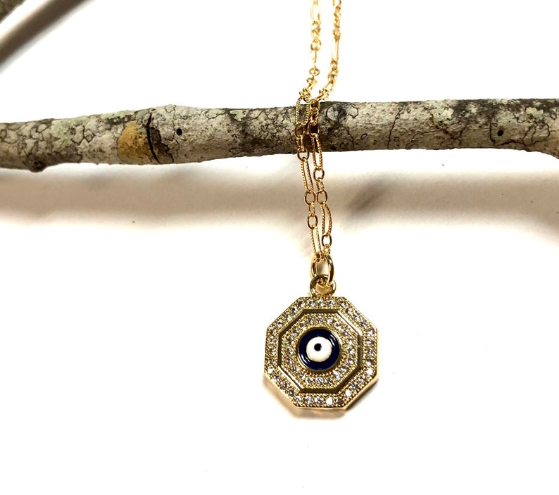 Layering Necklace Gold Evil Eye Necklace Evil Eye Necklace Evil Eye Jewelry Protection Necklace Evil Eye Pendant Evil Eye Charm