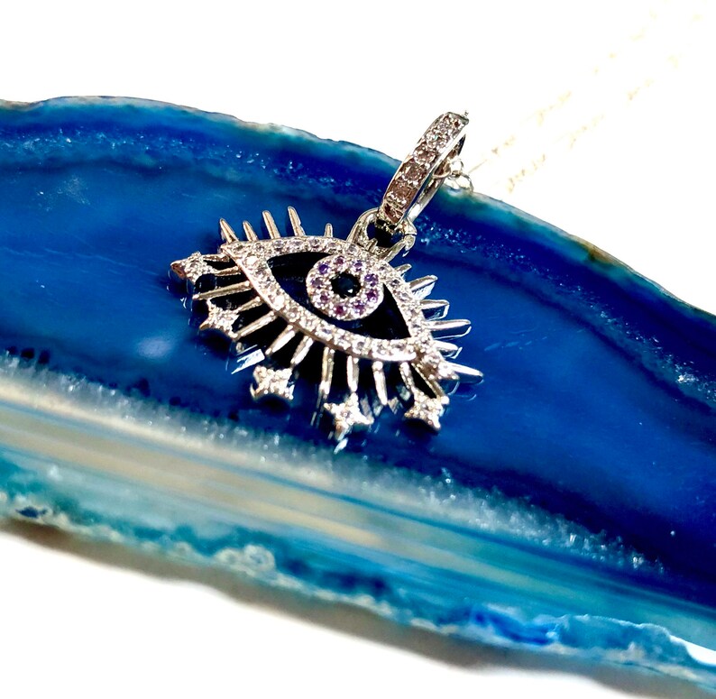 Silver Evil Eye Necklace Evil Eye Necklace Evil Eye Jewelry Etsy