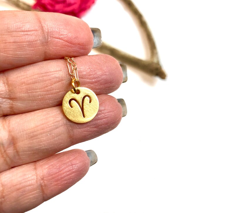 Gold Aquarius Zodiac Necklace Aquarius Necklace Zodiac Etsy