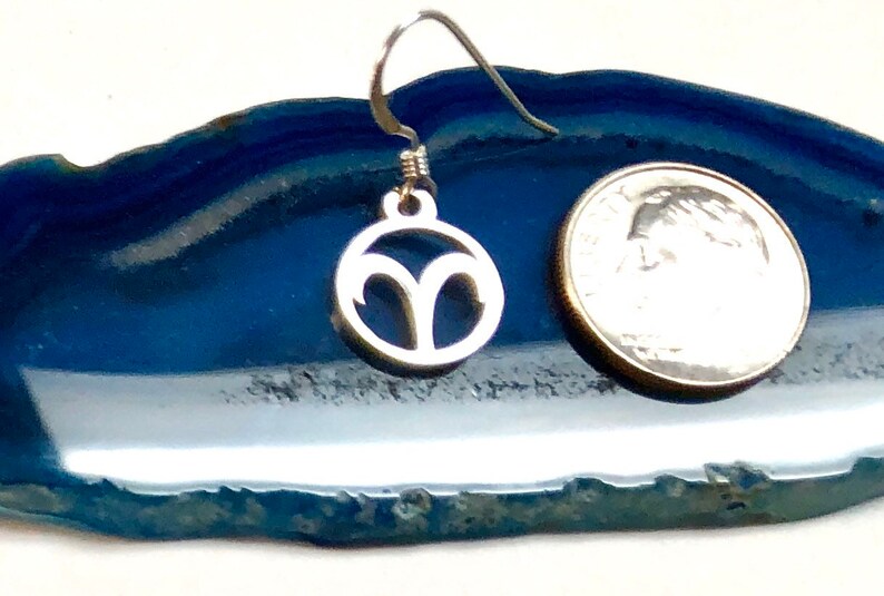 Zodiac Jewelry Dainty Aries Earrings Aries Earrings Minimalist Earrings Zodiac Earrings Silver Aries Zodiac Earrings