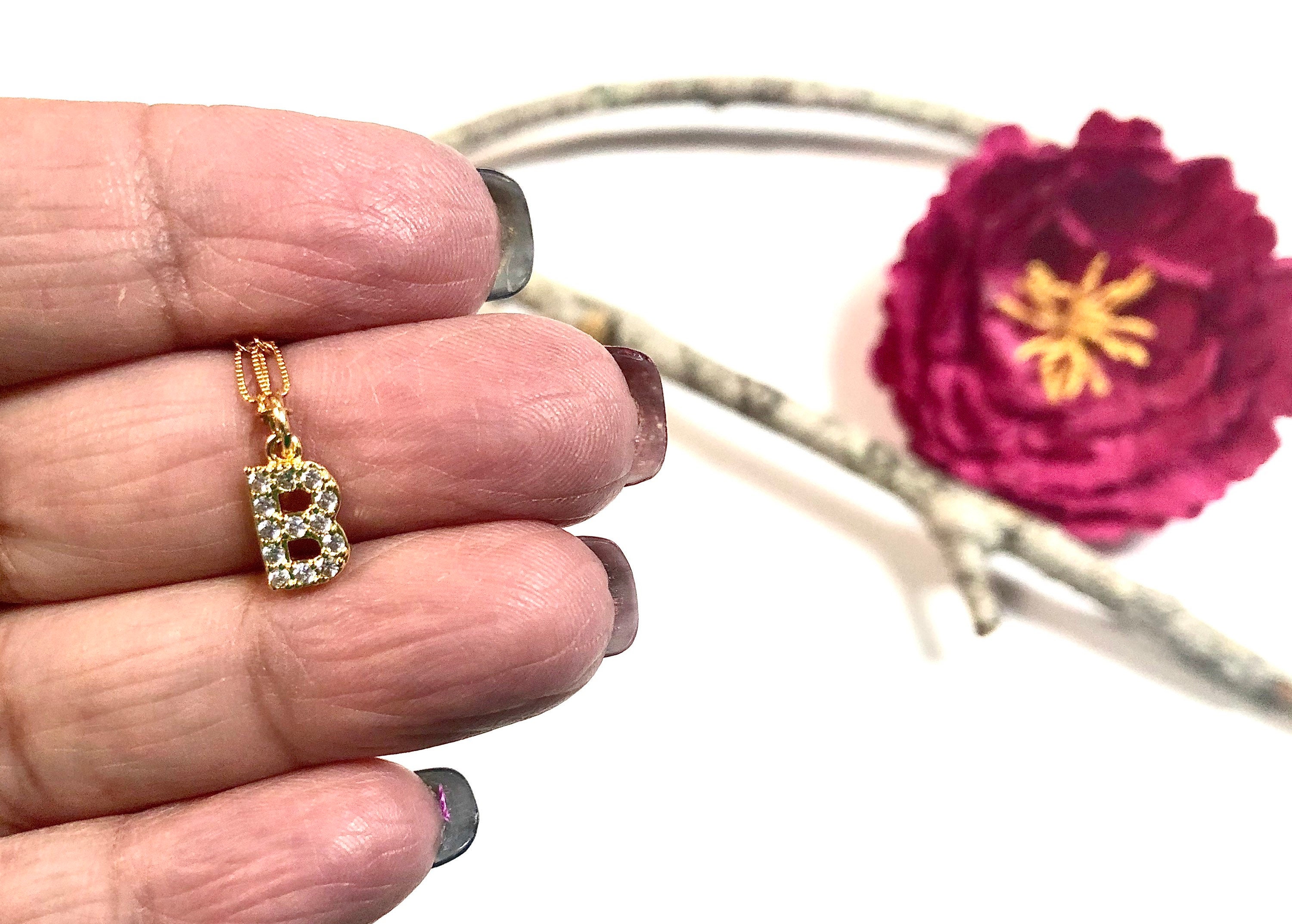 Tiny Gold Initial E Necklace Initial Necklace Letter E Etsy