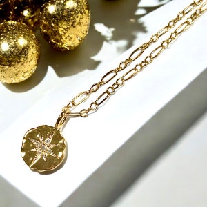 Collier étoile du Nord délicat en or • Collier étoile du Nord • Collier étoile, collier étoile polaire • Bijoux étoile du Nord • Chaîne en or 14 carats