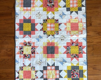 Pink and Yellow State Avenue Quilt