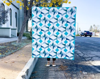 Kein Druck Quilt Muster | PDF Quilt Anleitung | Digitales Muster | Kleinkind Quilt | Überwurf Quilt | Baby | Original Modernes Quilt Design