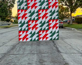 Red and Green Holiday Quilt | Throw Summer Fly Quilt | Red and Green Quilt | Christmas Quilt | Plaid Quilt