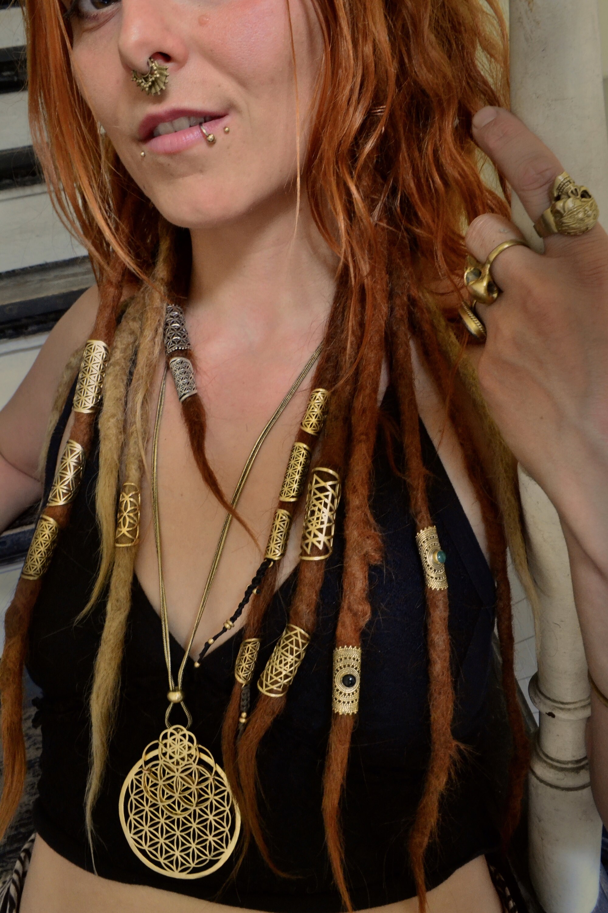 Dreadbead Dreadlock Jewellery Dread Bead Ring Cuffsaccessoriesflower OF