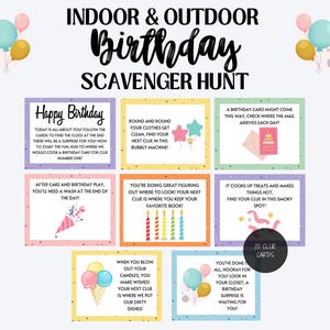 Outdoor Scavenger Hunt for Kids, Teen and Tween Scavenger Hunt, Indoor Outdoor Treasure Hunt, Birthday Scavenger Hunt, Treasure Hunt for Kid