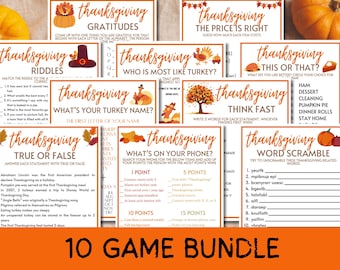 Thanksgiving Printable Games Bundle, Thanksgiving Games for Kids, Thanksgiving Activity Bundle, Thanksgiving Games, Thanksgiving Trivia