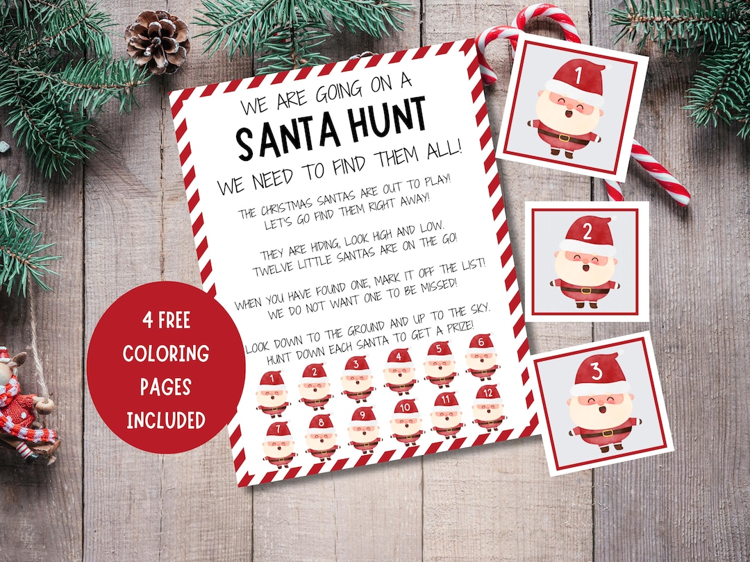 Christmas Scavenger Hunt Printable for Kids, Kids Christmas Game ...