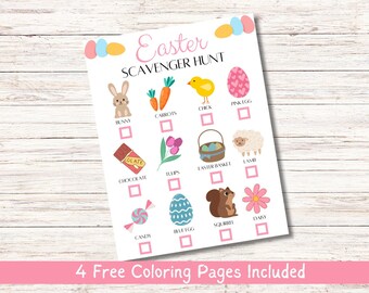 Easter Scavenger Hunt Printable for Kids, Easter Party Game, Easter Kids Activity, Easter Printable Treasure Hunt, Easter Classroom Game
