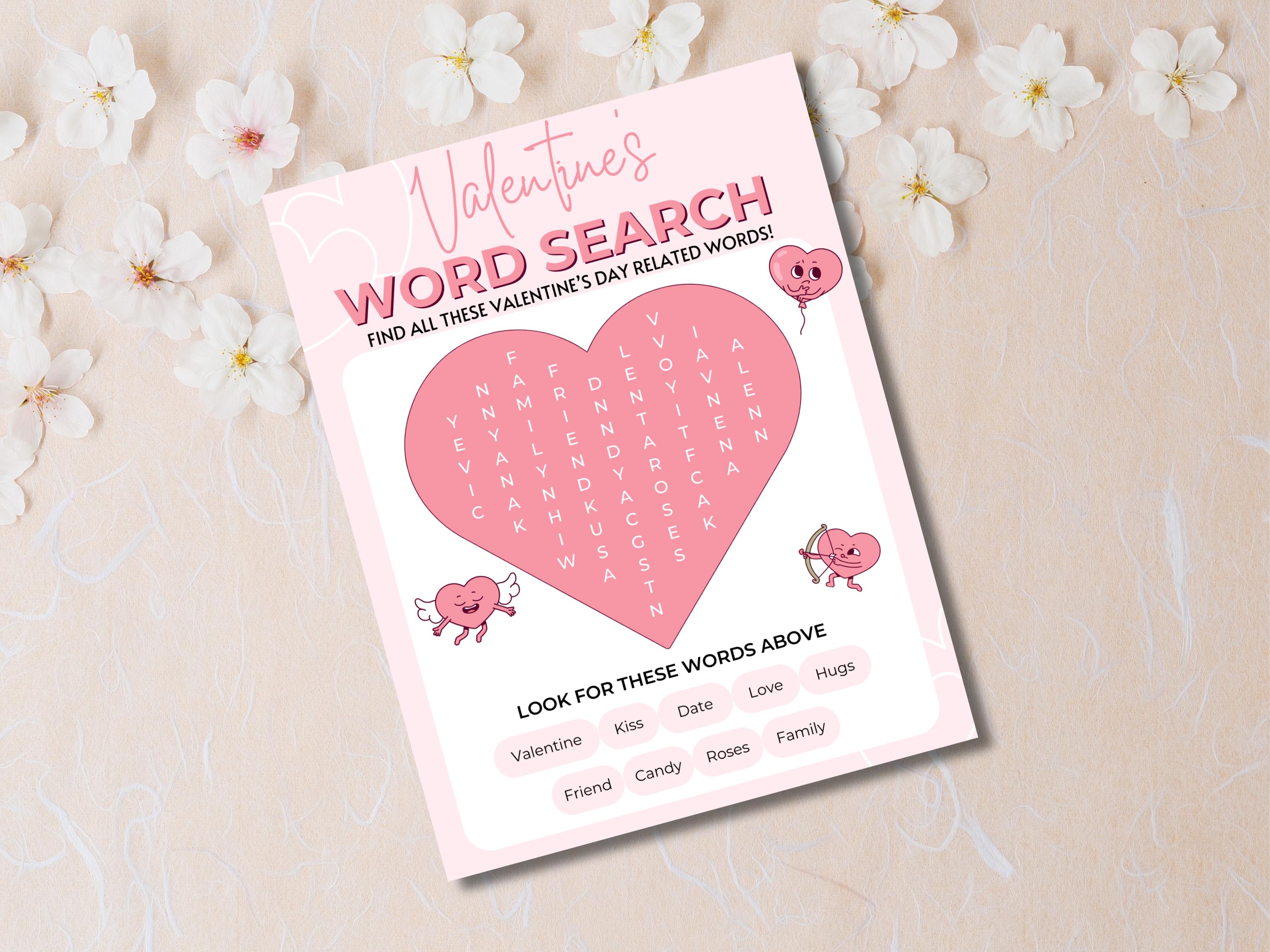 Valentines Day Printable Games Bundle, Valentines Day Games for Kids ...