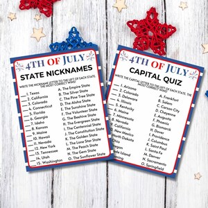 Fourth of July Printable Games, 4th of July Games Bundle, 4th of July Party Games, Fourth of July Games for Kids, 4th of July Trivia image 3