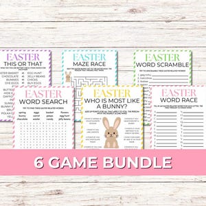 Easter Printable Games, Easter Games Bundle, Easter Party Games, Easter Games for Kids, Easter Classroom Games, Easter Bunny Games