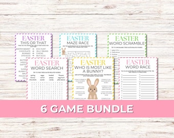 Easter Printable Games, Easter Games Bundle, Easter Party Games, Easter Games for Kids, Easter Classroom Games, Easter Bunny Games