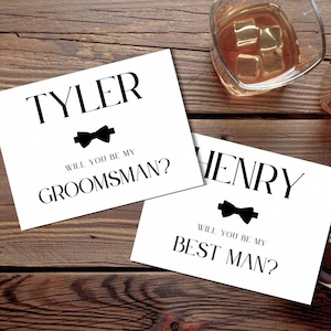 Minimalista moderno ¿Serás mi plantilla de tarjeta de propuesta de padrino de boda, propuesta de padrino, conjunto imprimible, regalos personalizados?