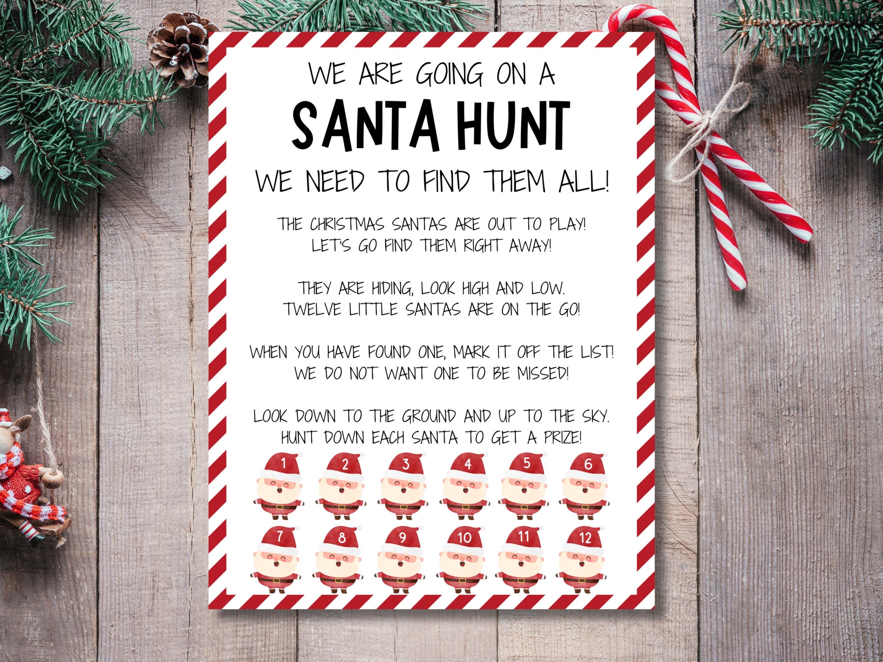 Christmas Scavenger Hunt Printable for Kids, Kids Christmas Game ...
