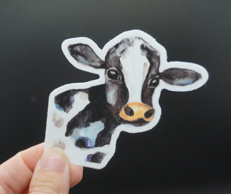 Happy M-UDDERS day funny mother's day card Cute watercolor dairy cow matching vinyl sticker gift for mom, expecting mother's, friend image 5