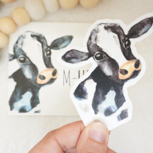 Happy M-UDDERS day funny mother's day card Cute watercolor dairy cow matching vinyl sticker gift for mom, expecting mother's, friend image 9