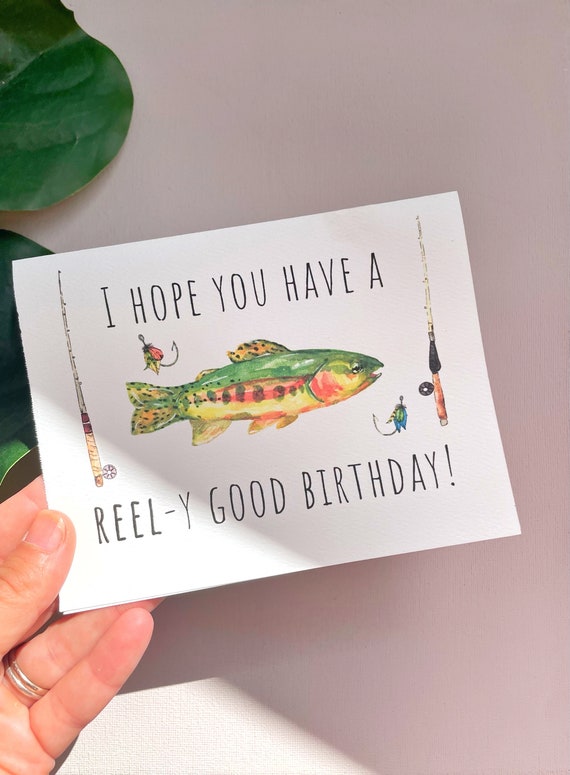 Fishing Card Hope You Have a Reel-y Good Birthday Card for Dad