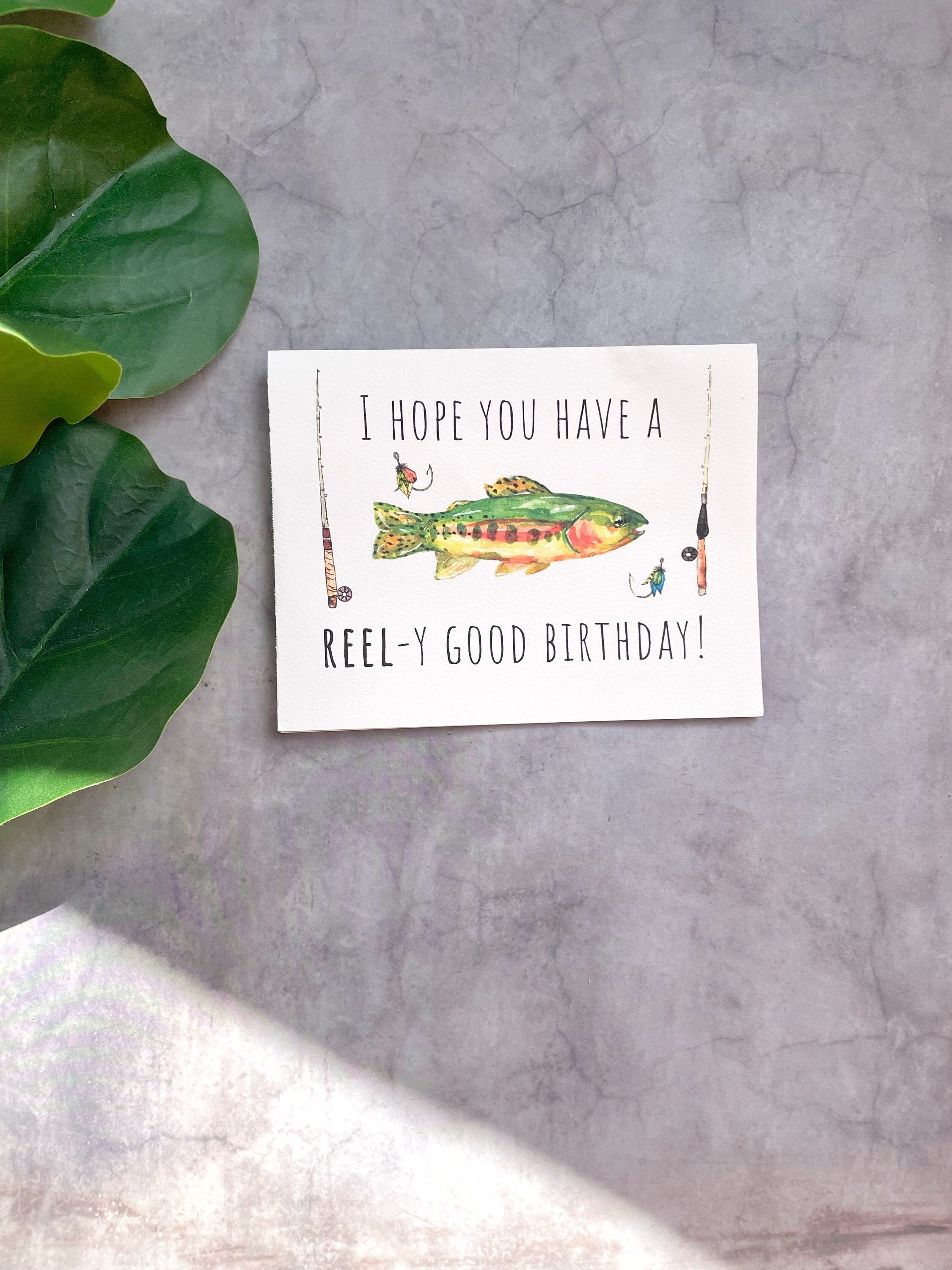 Fishing Card Hope You Have a Reel-y Good Birthday Card for Dad