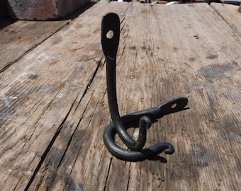 Set of Four Hand Forged J Hooks