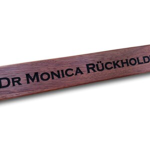 Desk Name Plaque Reclaimed Jarrah Timber Quality Deep Cut CNC Routed Lettering Custom Made To Order image 5