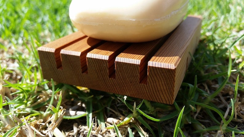 Soap Holder Cedar Handcrafted in Australia. multi-sizes. Best quality Sustainable wooden soap dishes on Etsy. Organise your bathroom today. image 10